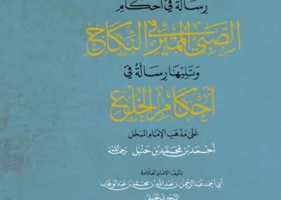 رسالة في أحكام الصبي المميز في النكاح ويليها رسالة في أحكام الخلع